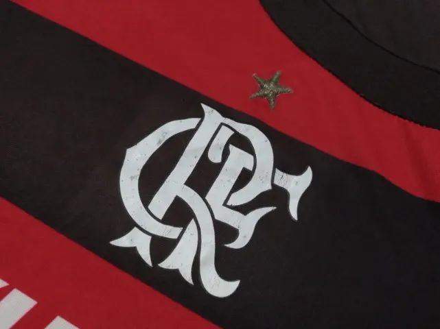 Camisa Oficial Flamengo Olympikus Tube 2009, #10, tamanho G (56x75cm). - Foto 4