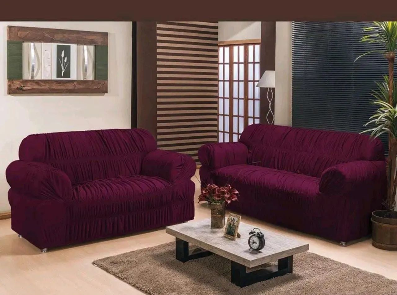 Capa de Sofá Vermelha Elegante - Foto 4