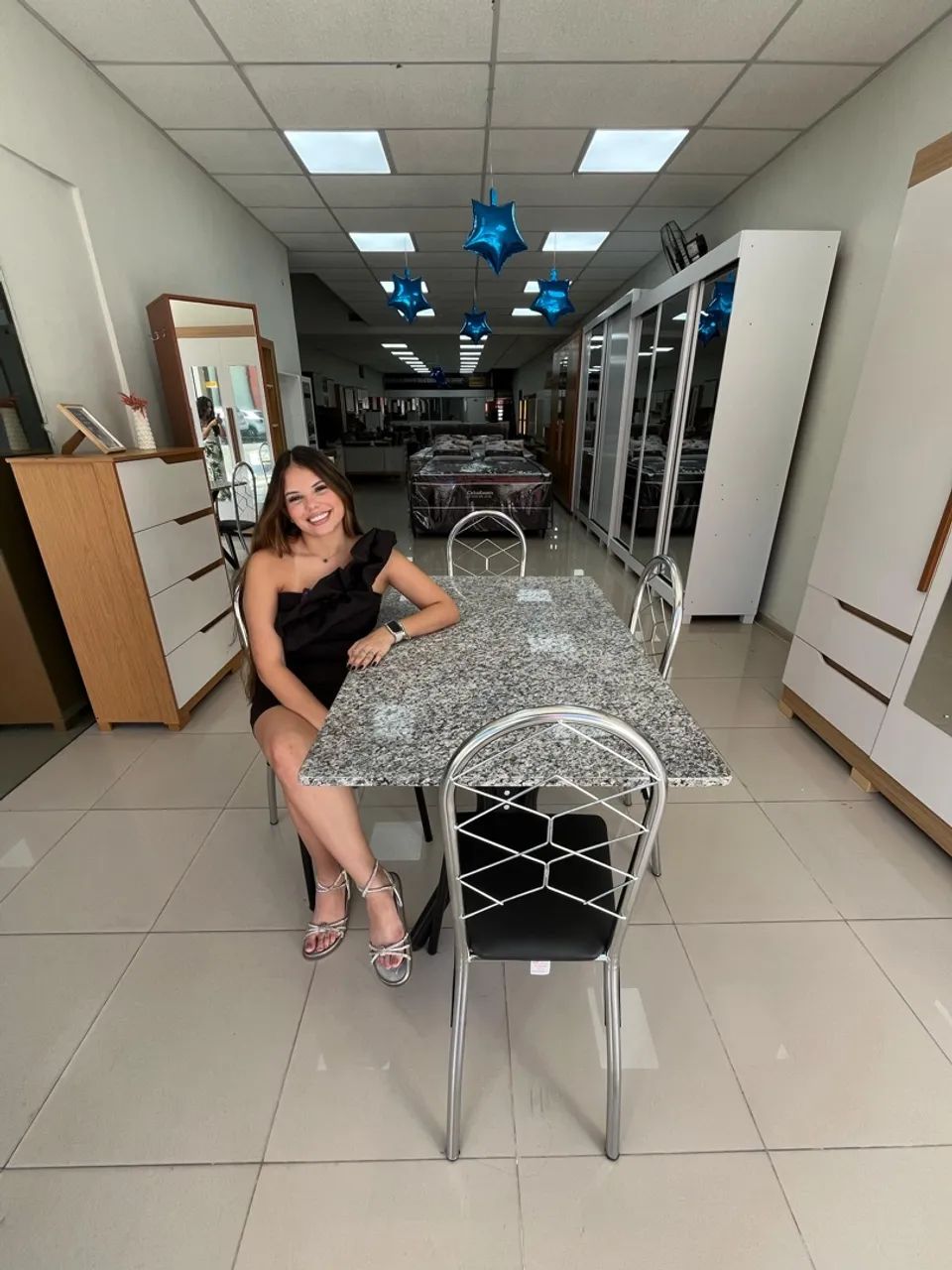 Mesa tubular 4 cadeiras  - Foto 4