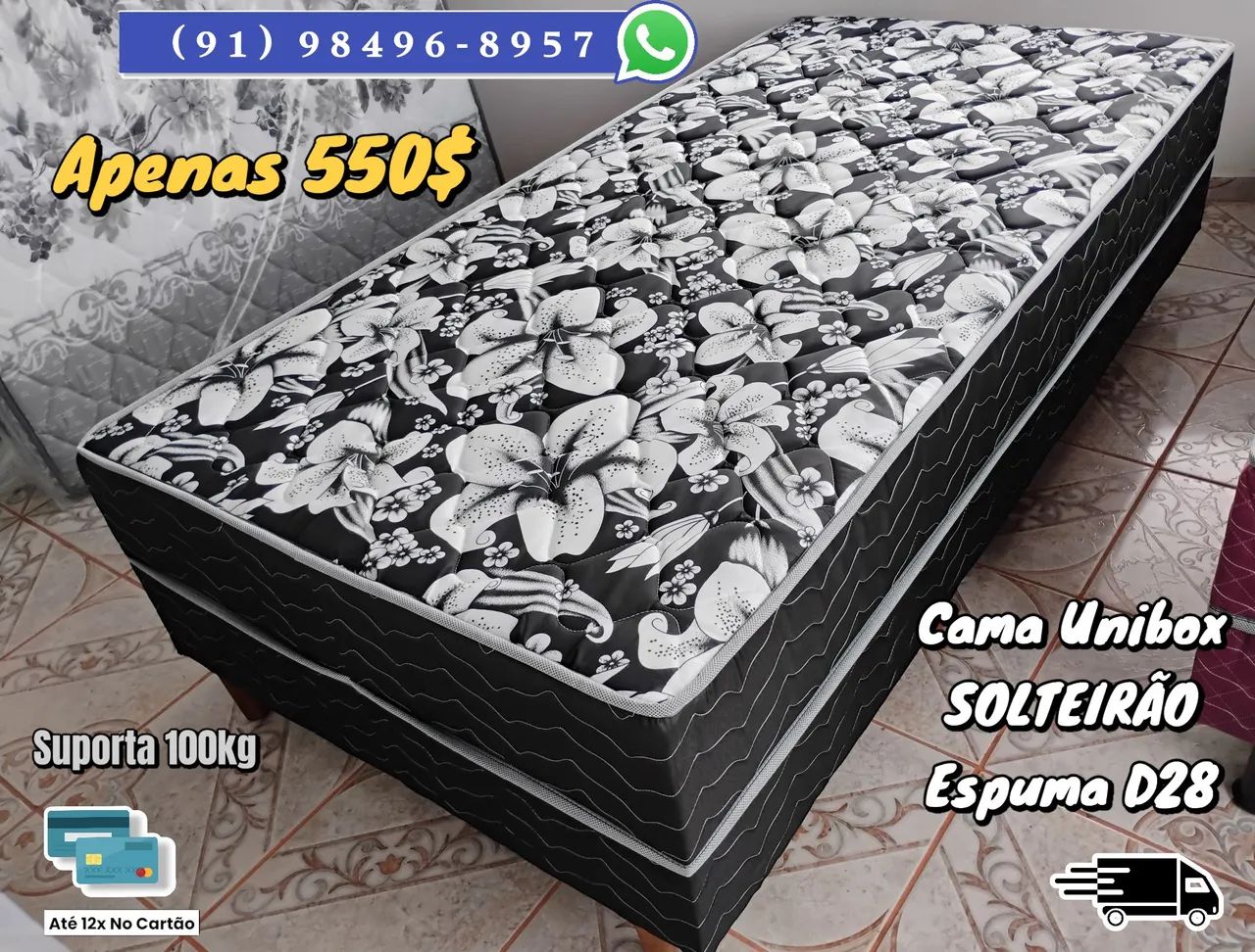 Cama Unibox Solteirão Espuma D28