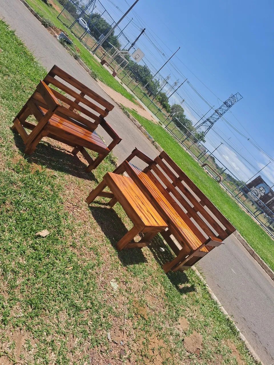 Lindo conjunto de bancos em pallet  - Foto 2