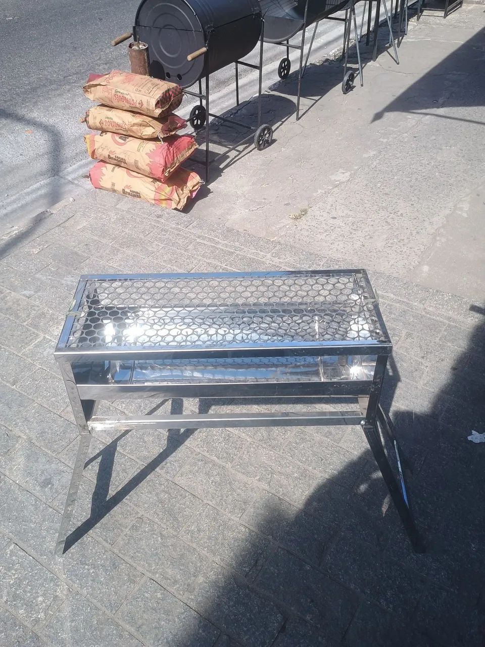 Churrasqueira portátil de aço inox - Foto 5