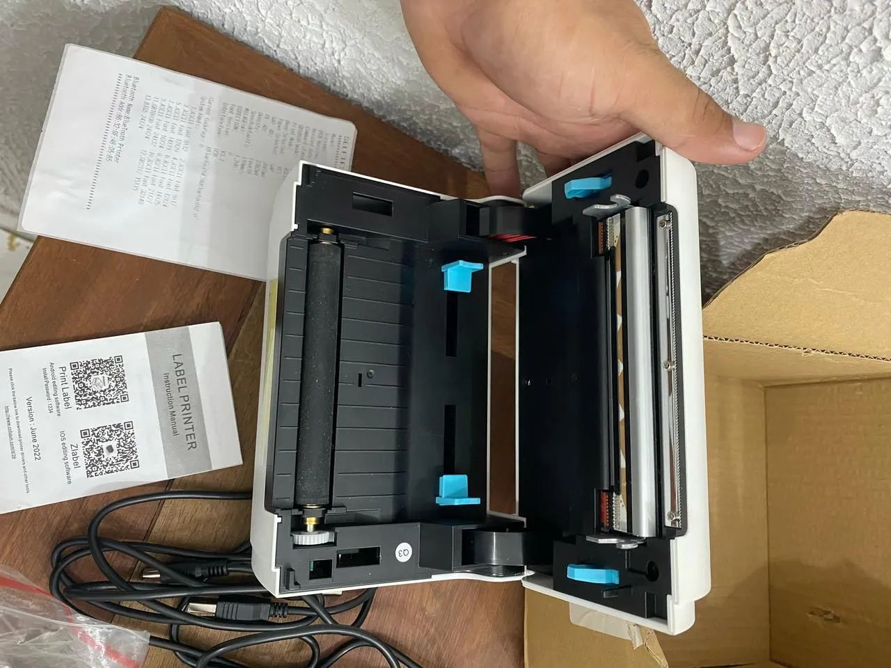 Impressora Etiqueta Ml Alta Velocidade Bluetooth Usb Cor Branco 110 240v (bivolt  - Foto 5