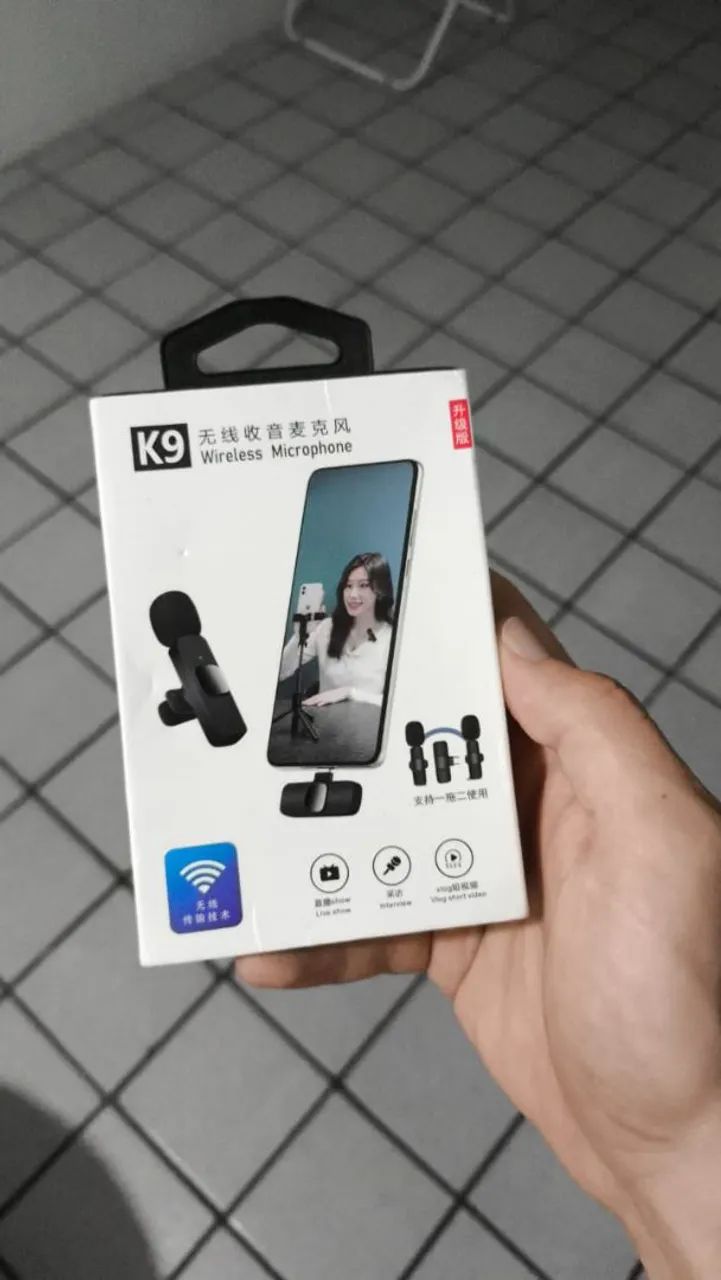 Microfone sem fio K9 - entrada USB-C - Foto 2