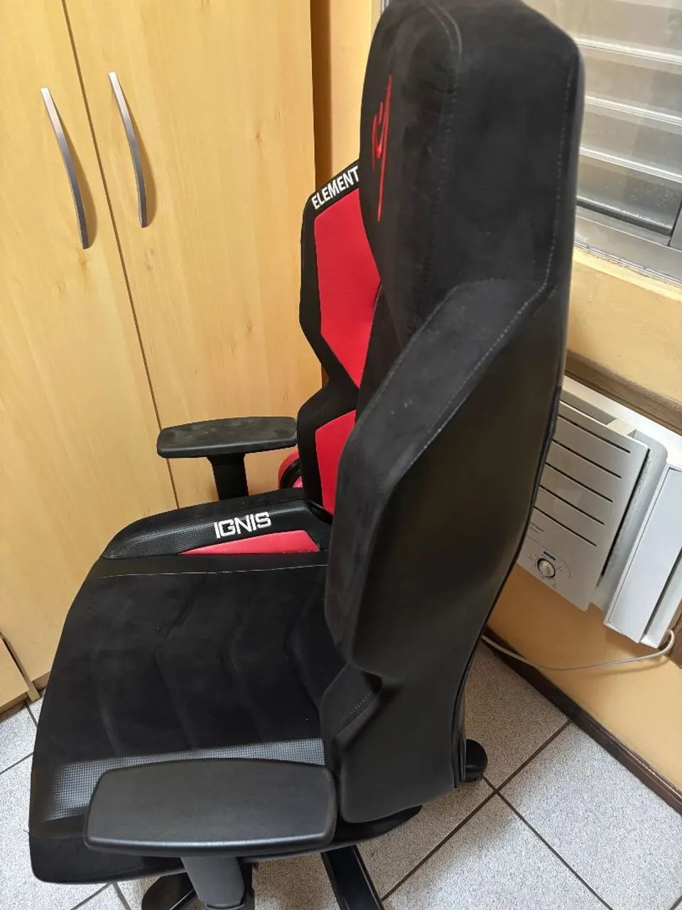 Cadeira Gamer Elements Magna Ignis - Preta e Vermelha - Foto 4