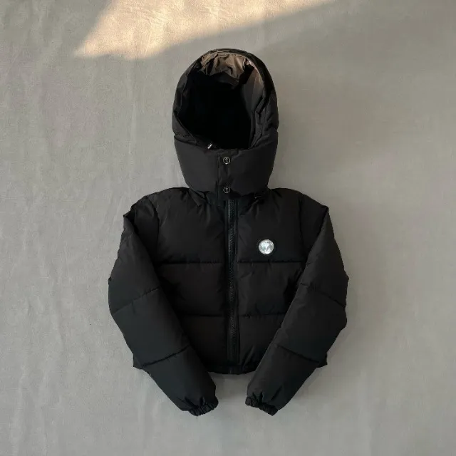 Jaqueta Feminina Trapstart Irongate Hooded Puffer Preta