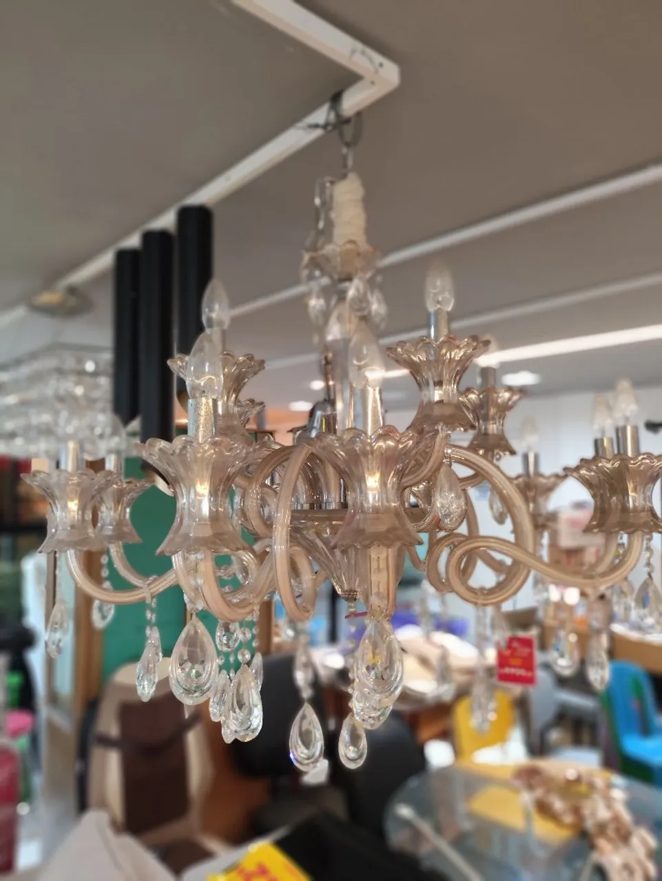 Lustre de cristal para escritório