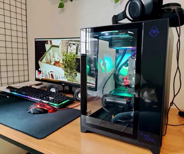 PC Gamer Ryzen 5 + RTX 2060 6GB | 24GB RAM | SSD + Monitor Curvo 24" | Pronto para uso