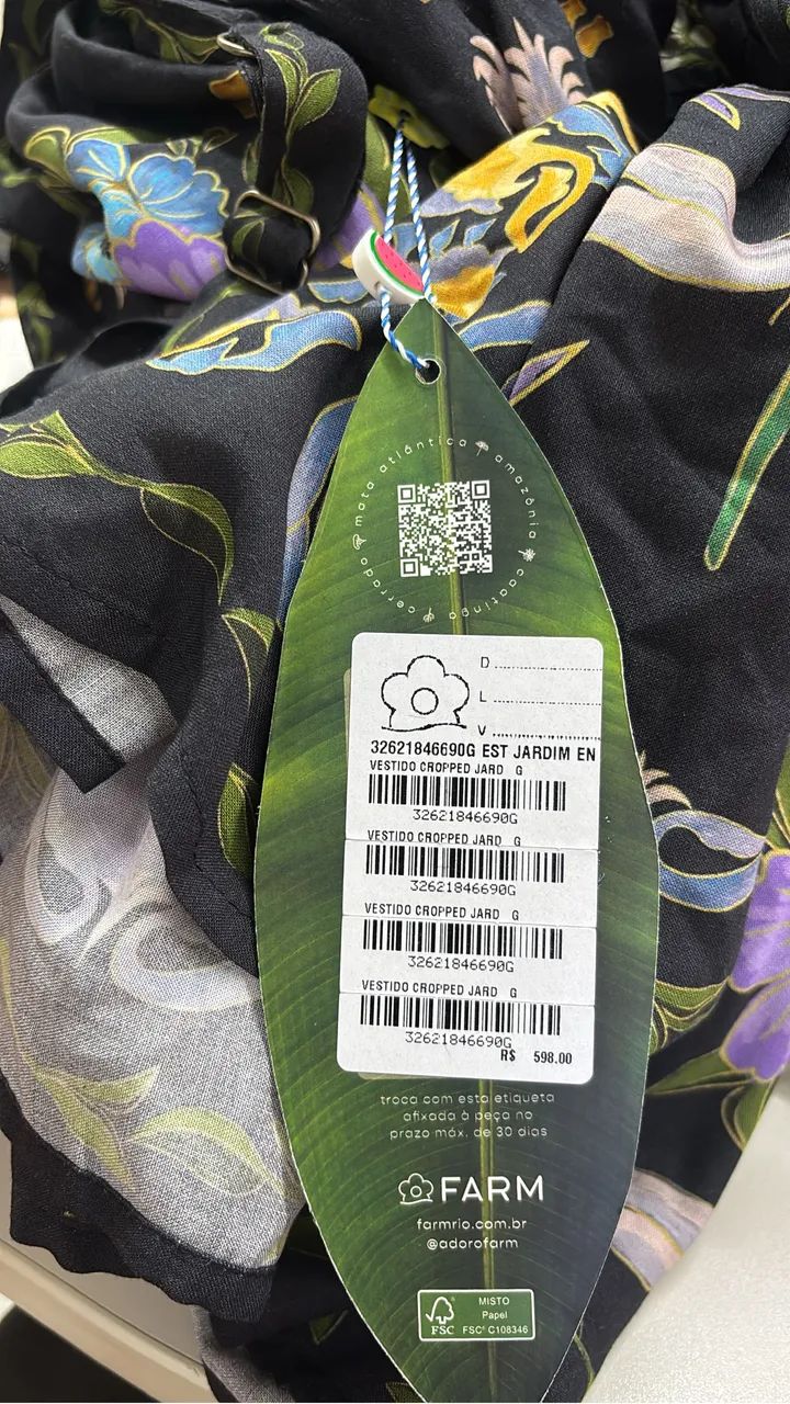 VESTIDO FARM- NOVO NUNCA USADO COM TAG - Foto 3