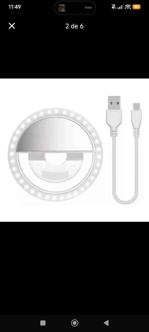 Anel de Luz LED Ring Light para Celular - Novo | 3 Níveis de Iluminação - Foto 2