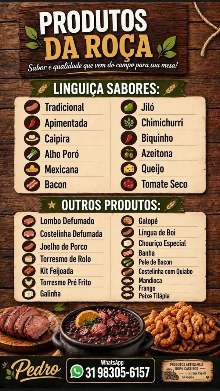 Produtos diretamento da Roça !!!