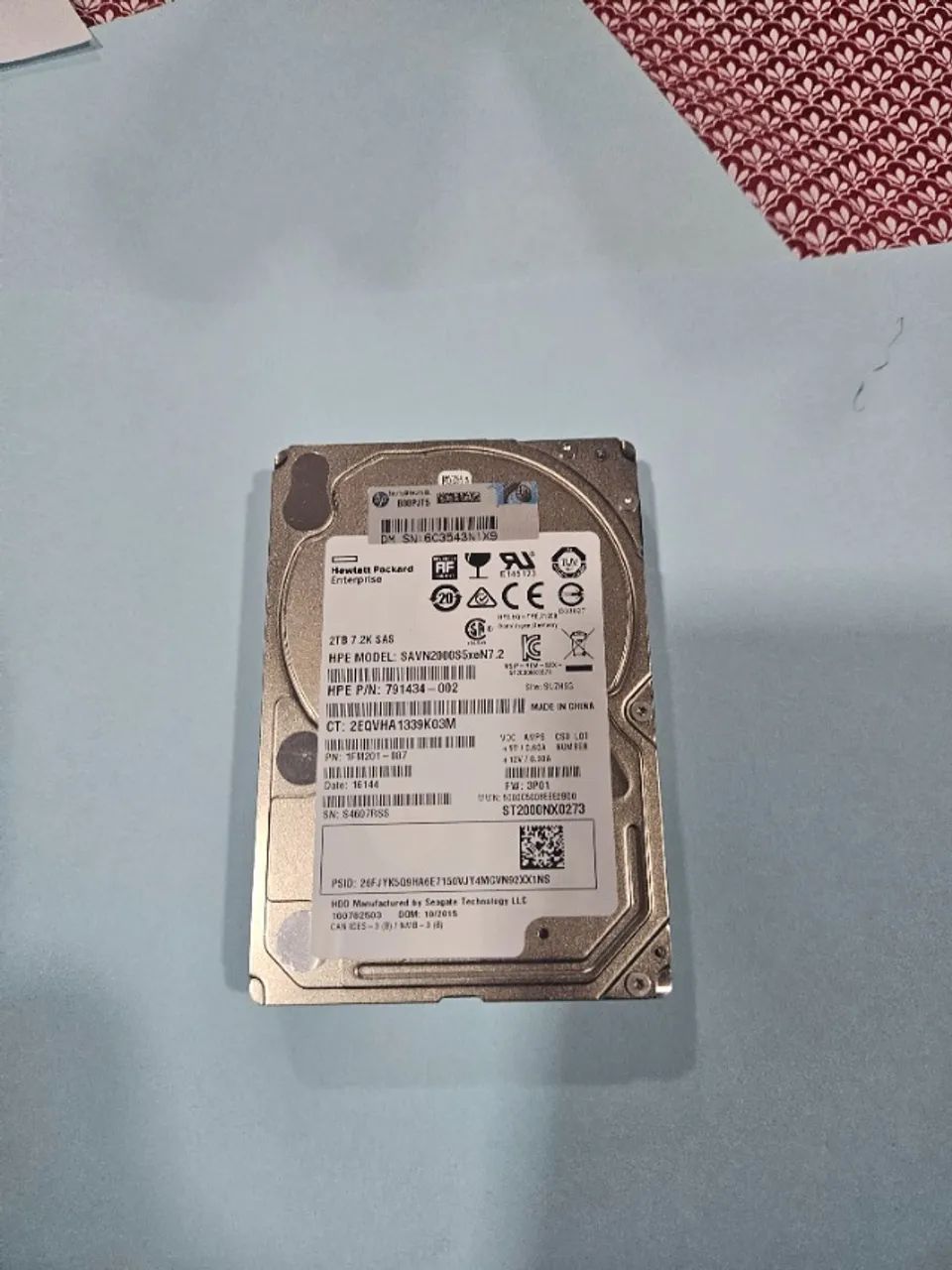 HD HP 2 TB SAS 12gb 7.2k rpm sff 2.5"