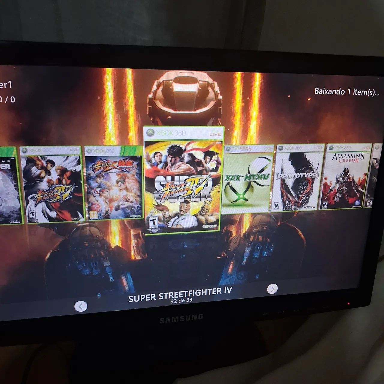 Xbox360 fat personalizado desbloqueado rgh3 30 jogos no hd - 1 controle  - Foto 6