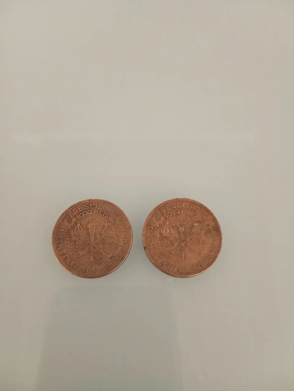 2 moedas de 1000 réis 1922