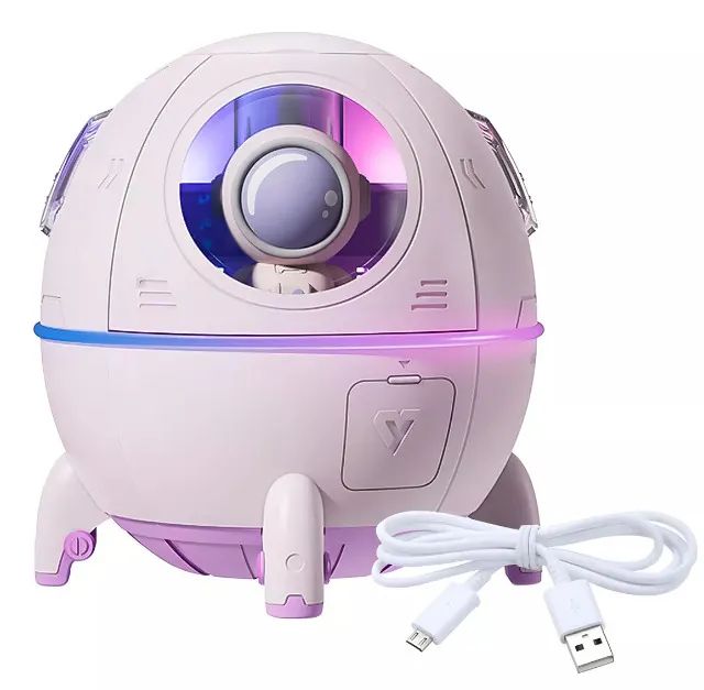 Umidificador Difusor De Ar Astronauta Nave Espacial Com Led Usb