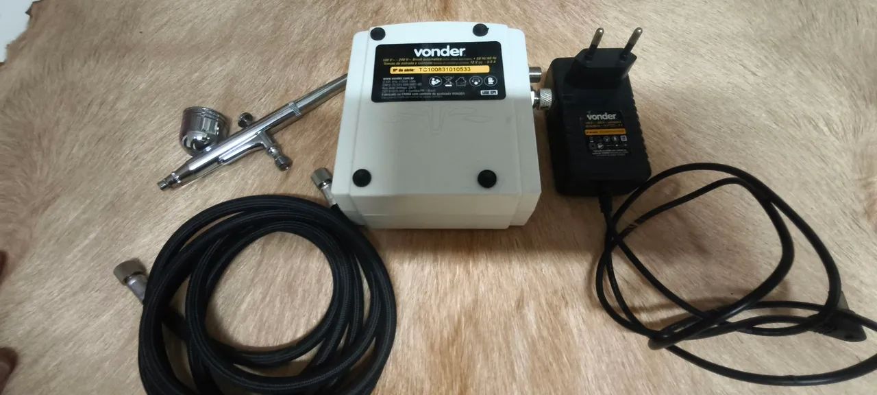 Kit aerógrafo com mini compressor vonde - Foto 4