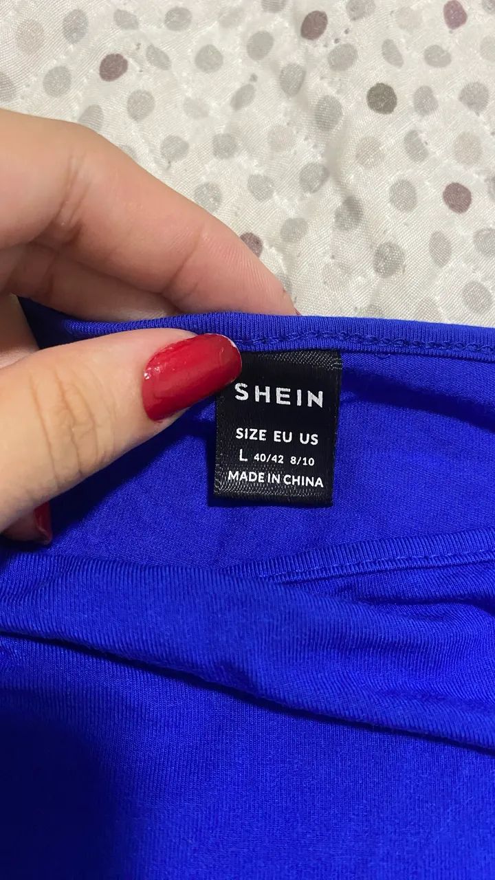 CROPREED SHEIN NOVO AZUL ROYAL - Foto 2