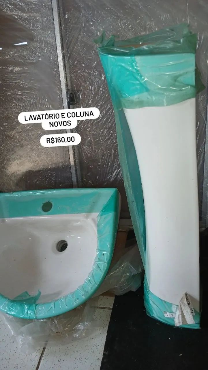 Lavatório e coluna novos