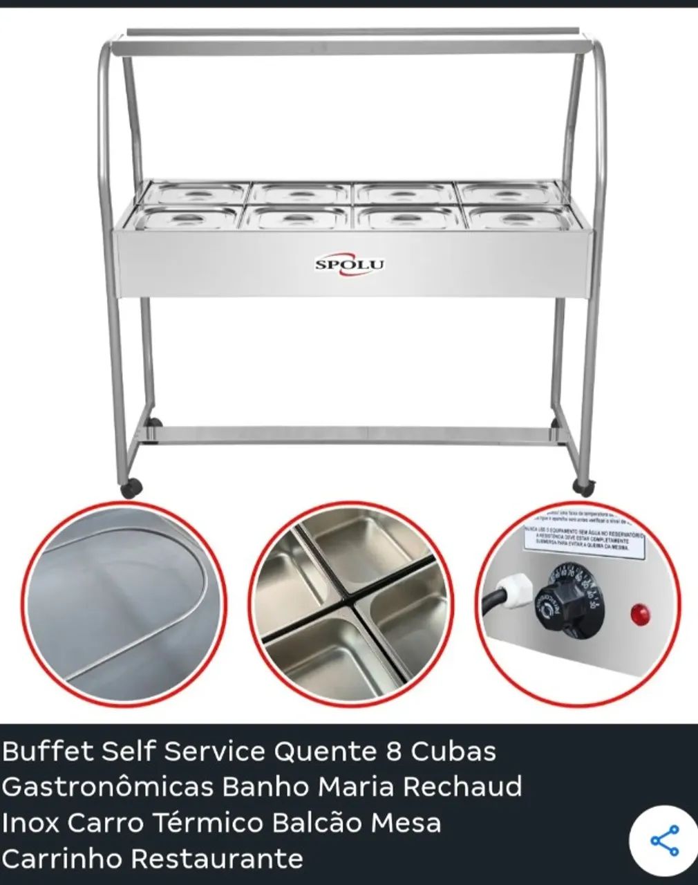 Buffet self service 8 cubas quentes SPOLU  - Foto 2