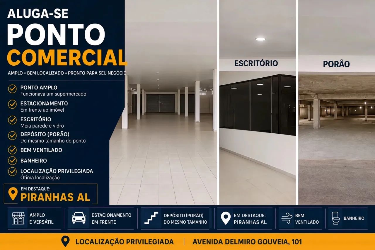 Alugo ponto comercial Piranhas Alagoas 