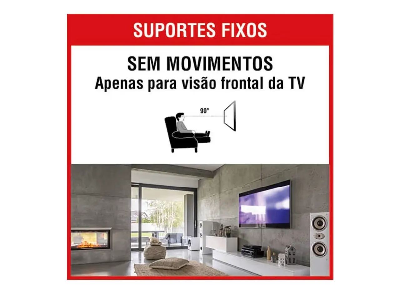 Suporte Tv Universal 10-90 polegadas Led/Lcd - Foto 2