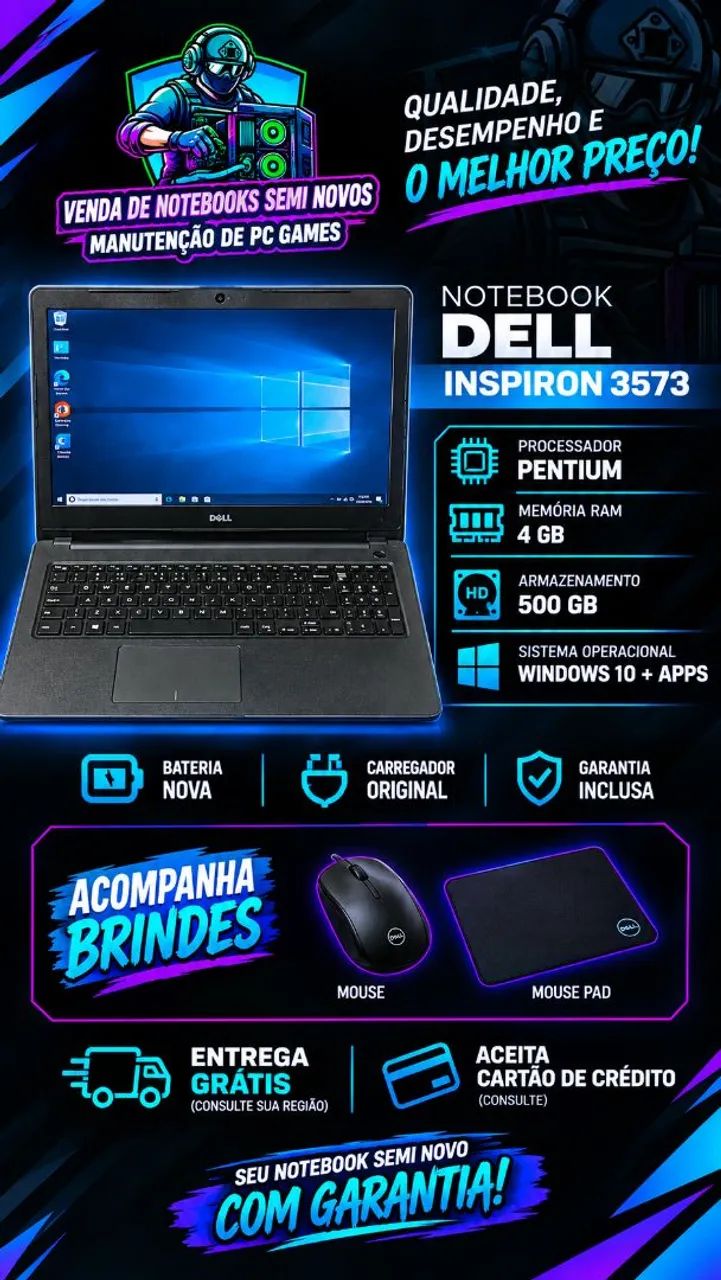 Notebook Dell Inspiron 3573 ? Semi Novo
