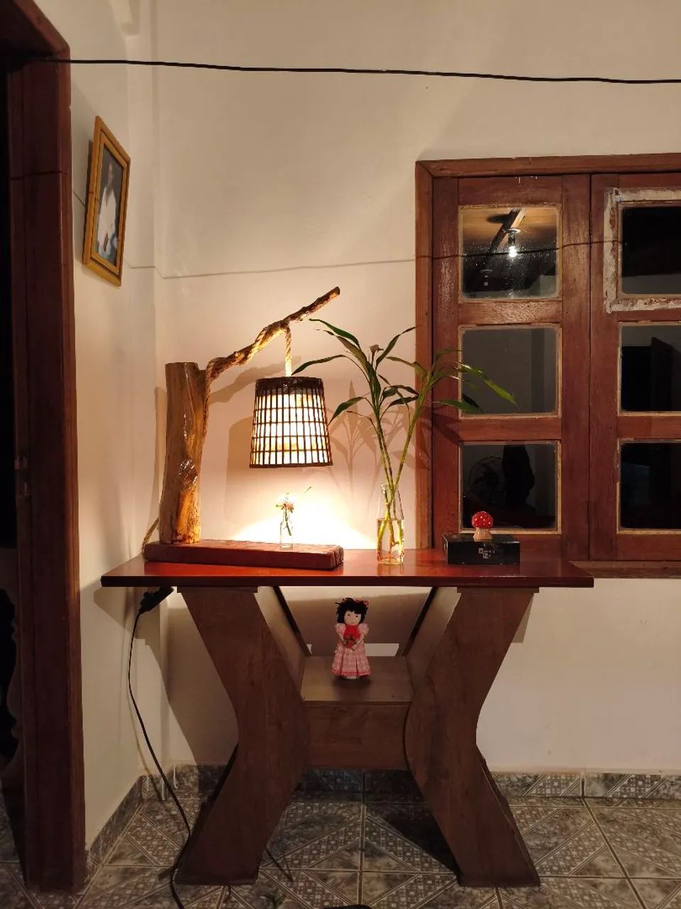Luminária arte decor vintage