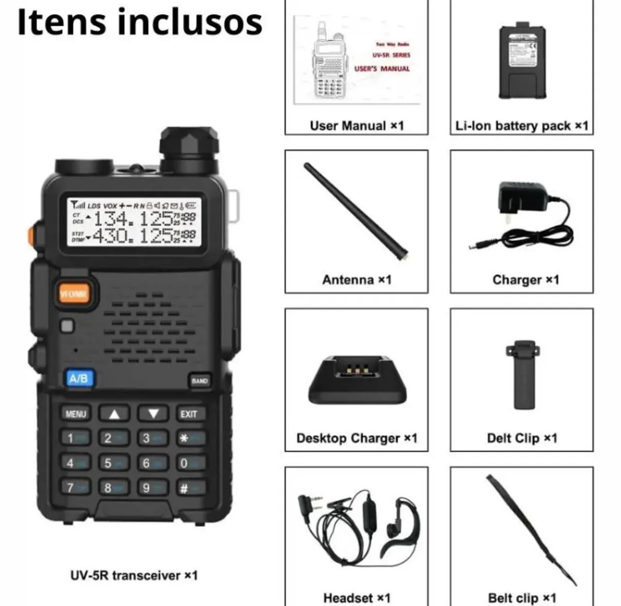 Rádio Comunicador Baofeng Uv-5r  - Foto 5