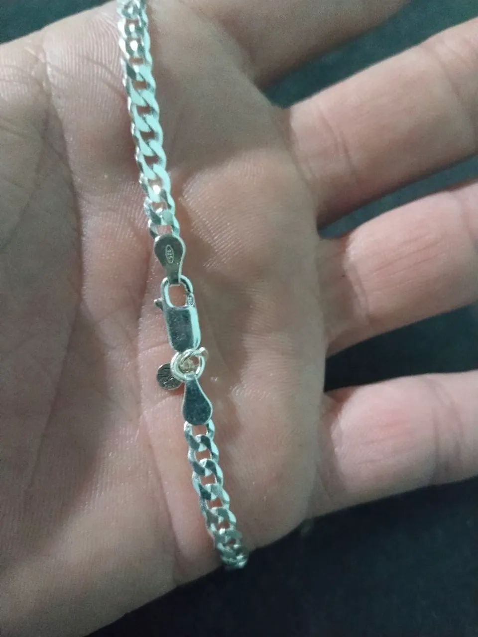 Pulseira grumet 4mm 21cm PRATA 925 - Foto 3