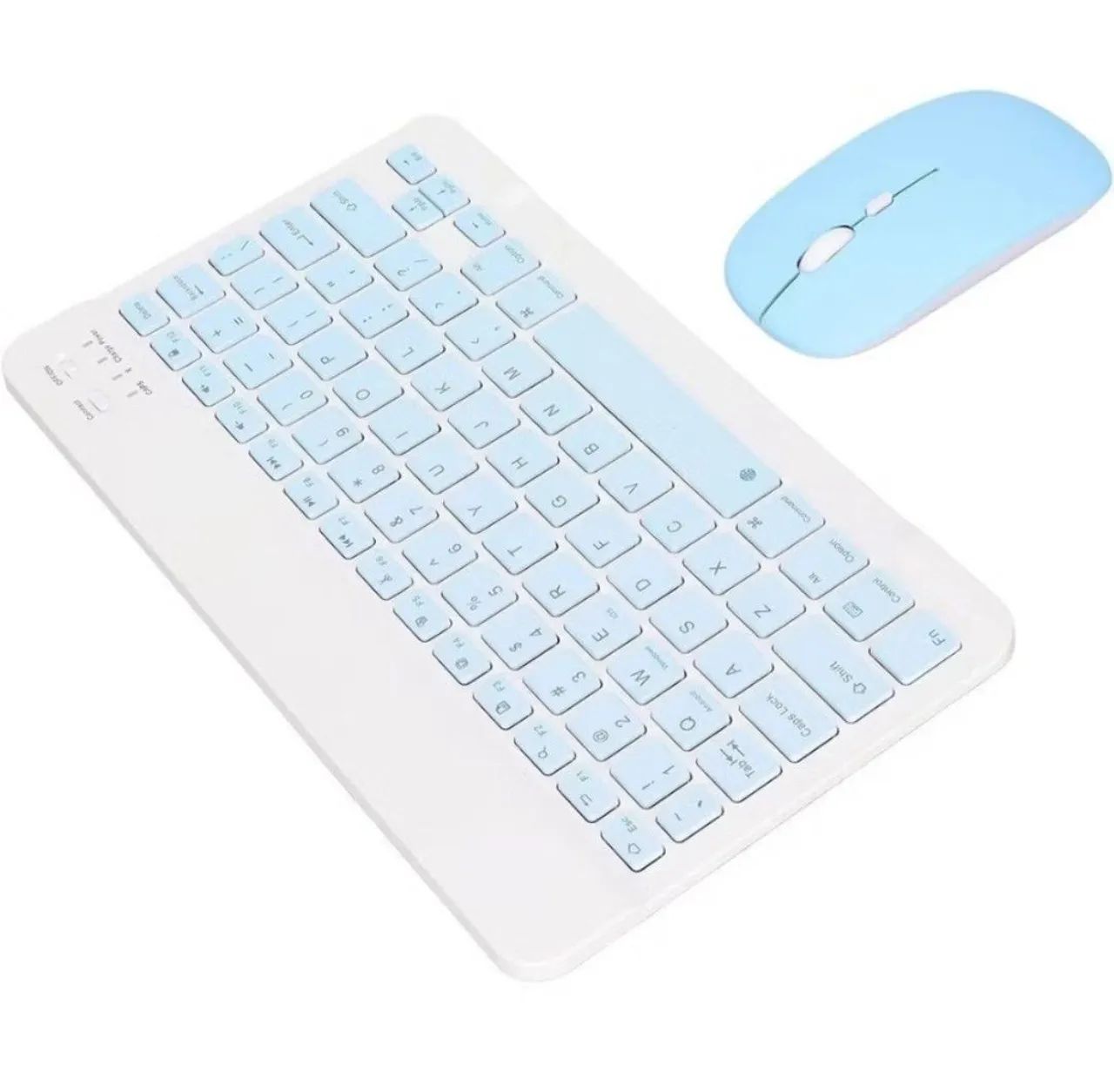 Kit de Teclado e Mouse Sem Fio Bluetooth Macaron