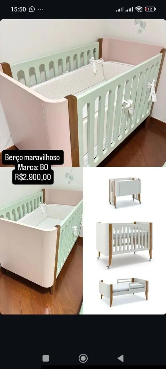 Berço infantil marca BO.