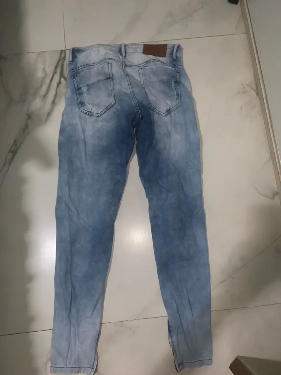 calça modelo jeans jogador azul claro  - Foto 3