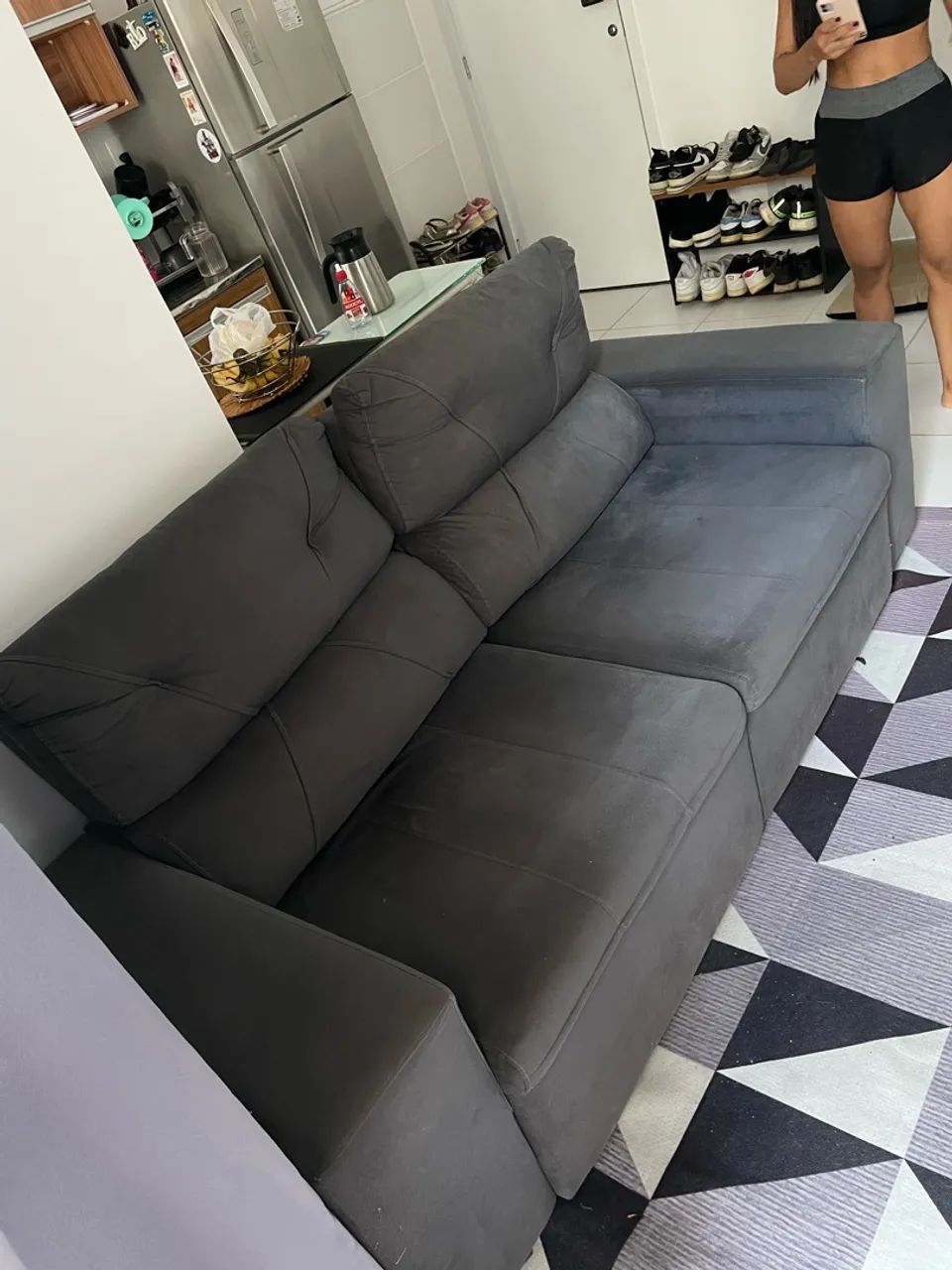 Sofá retrátil 3 lugares  - Foto 3