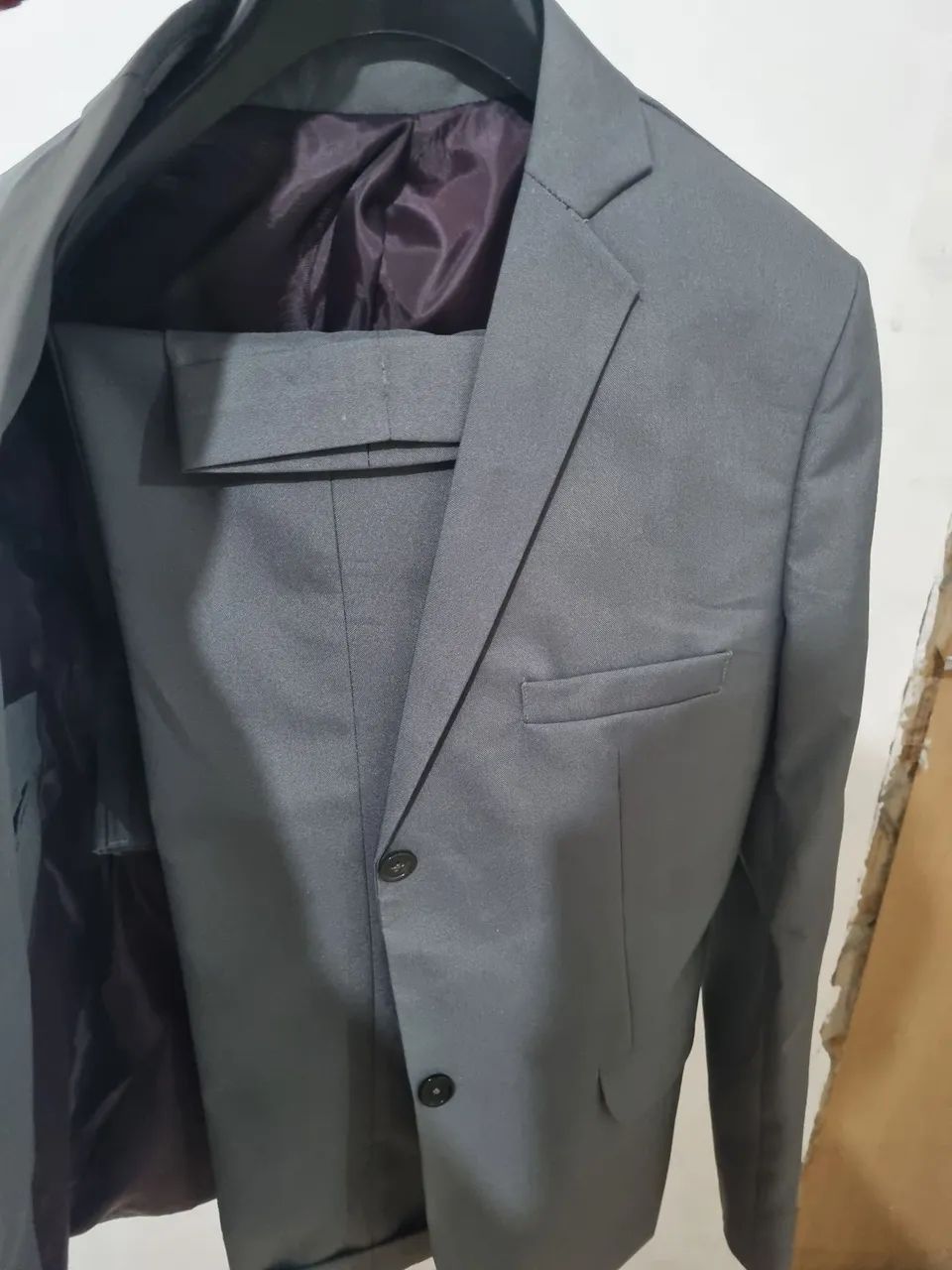 Terno Cinza Anubis Slim novo + Calça tam 40 - Foto 2