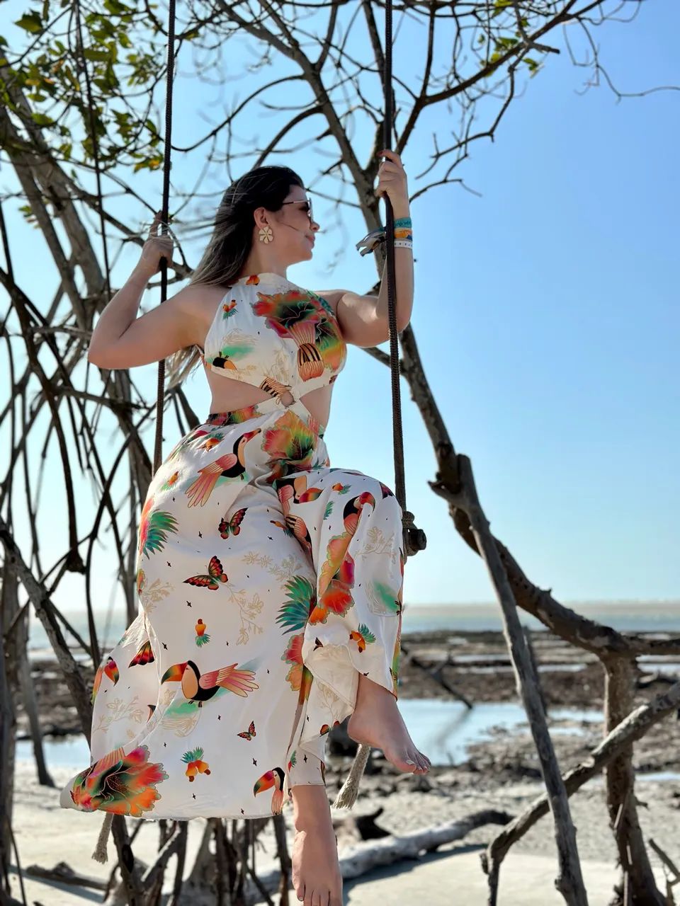 Vestido fluido - costas nua