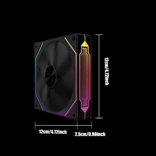 Kit 3x Fans Prism 4 RS ARGB Preto - Foto 4