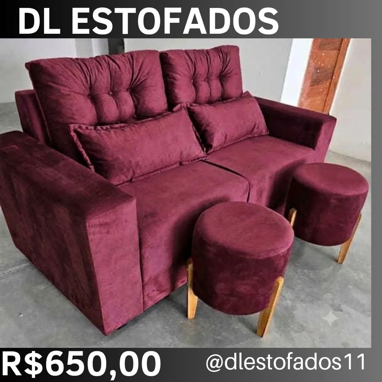 Aalindos sofás de diferentes cores com puffs de luxo ? - Foto 4