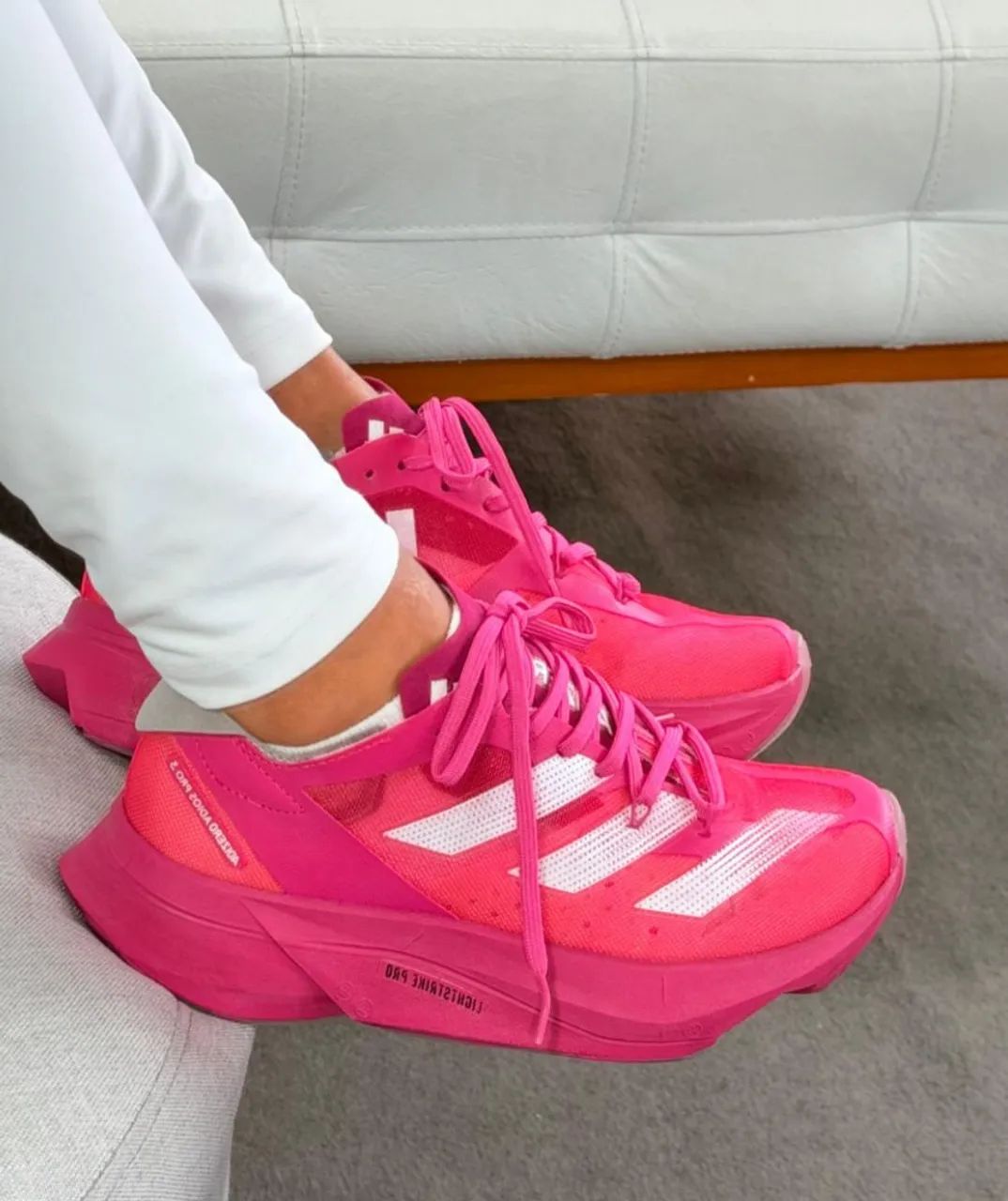 adidas ADIZERO ADIOS PRO 26cm 新品 Adidas Adizero Adios Pro 3 Rosa e prata - Calçados Esportivos