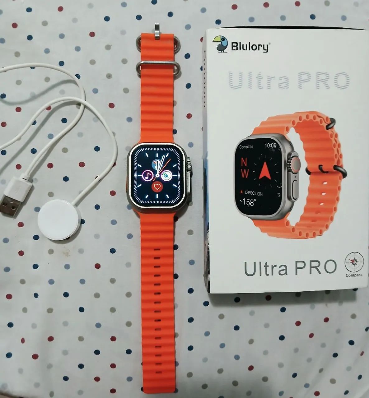 Smartwatch Blulory Ultra PRO 49mm - Laranja (Com Caixa Original)