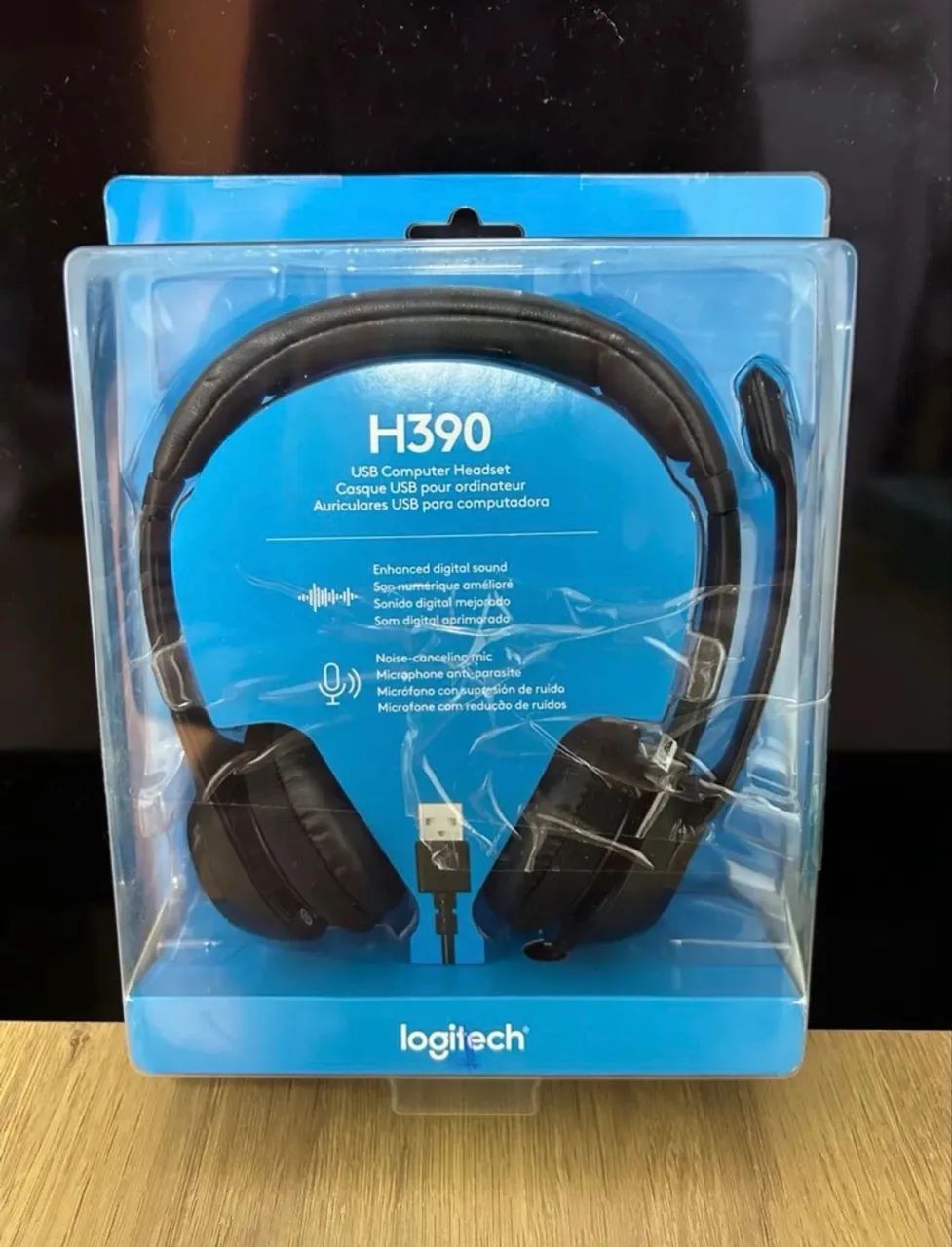 Headset com fio USB Logitech H390 