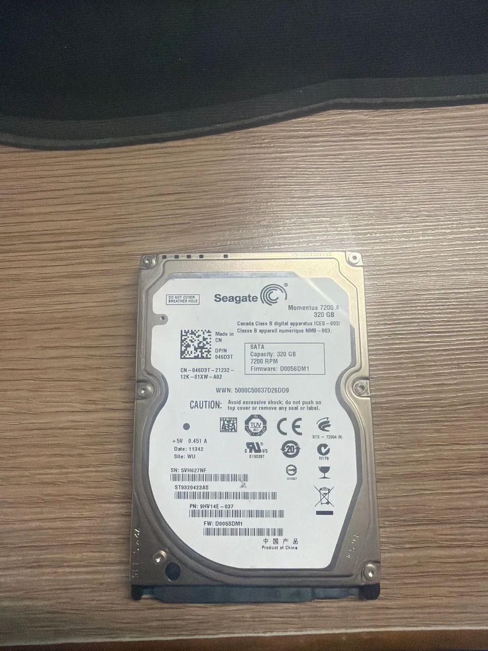 HD notebook seagate 320gb 