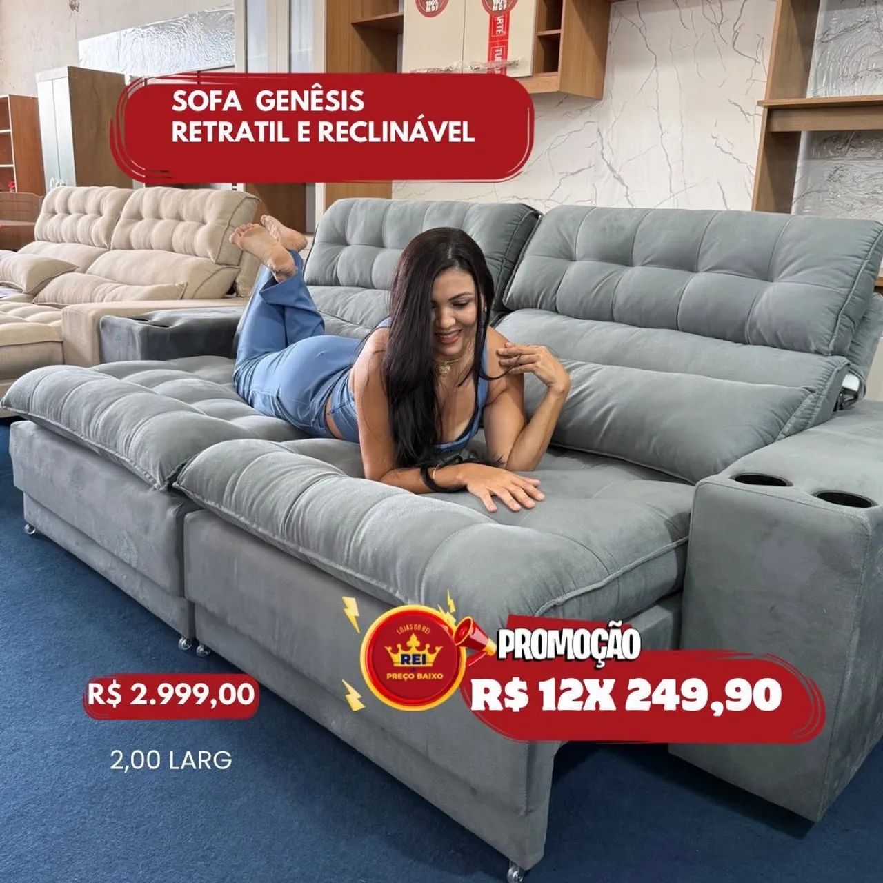 * Sofá Retrátil com Entrega Grátis R$2999 à Vista - Foto 3