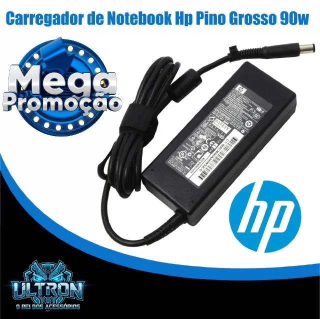 Carregador de Notebook HP Pino grosso 90w