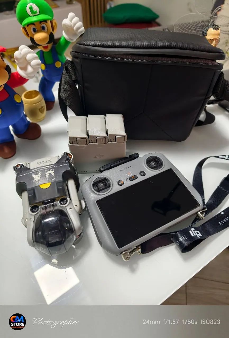 Drone DJI Mini 4 Pro Fly More Combo Plus Dji Rc 2<br>MANDO COM 4 BATERIAS<br>Controle com tela - Foto 5