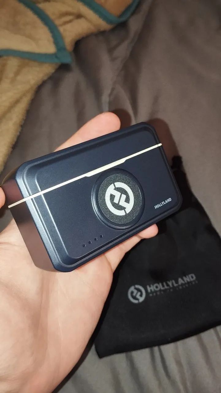 Hollyland Microfone Sem Fio - 2 TX + Case - 1 TX Funcionando