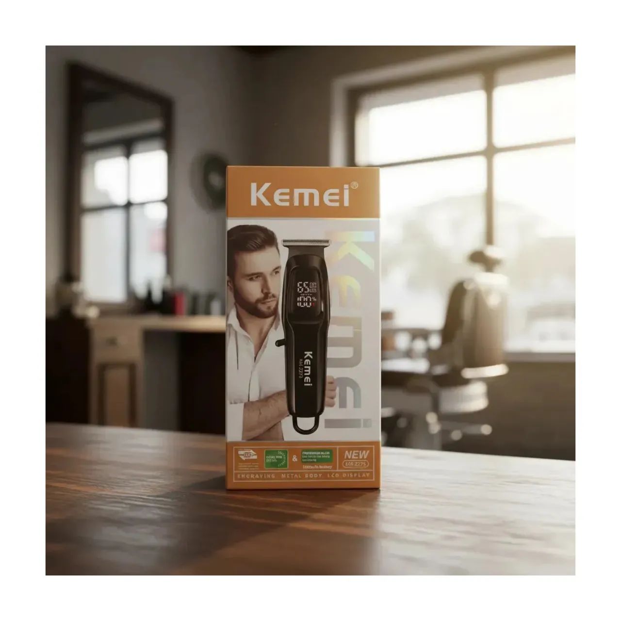 Digital Máquina De Cortar Cabelo E Barba Preto - Foto 4