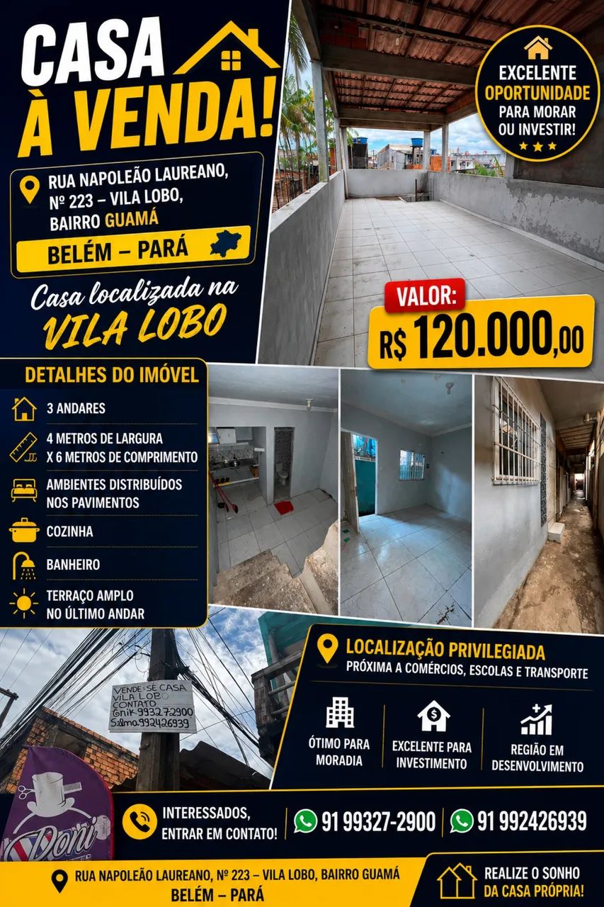 Casa com três andares na vila Lobo