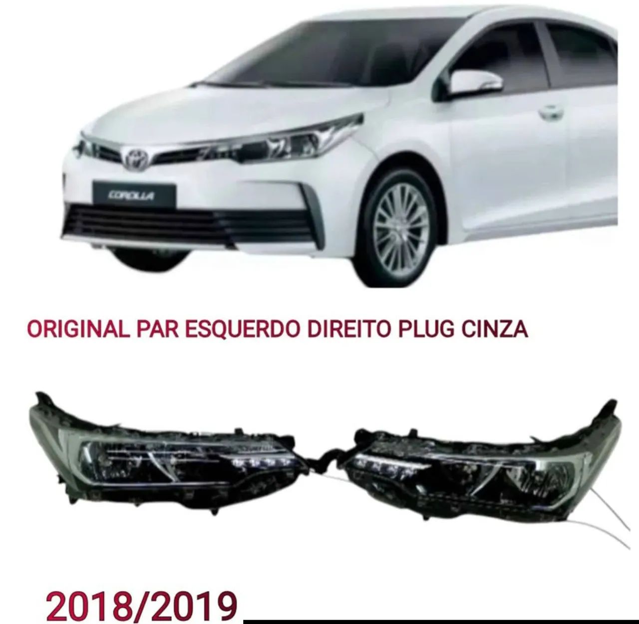 Par Farol Corolla 2018 2019 Com Led Original