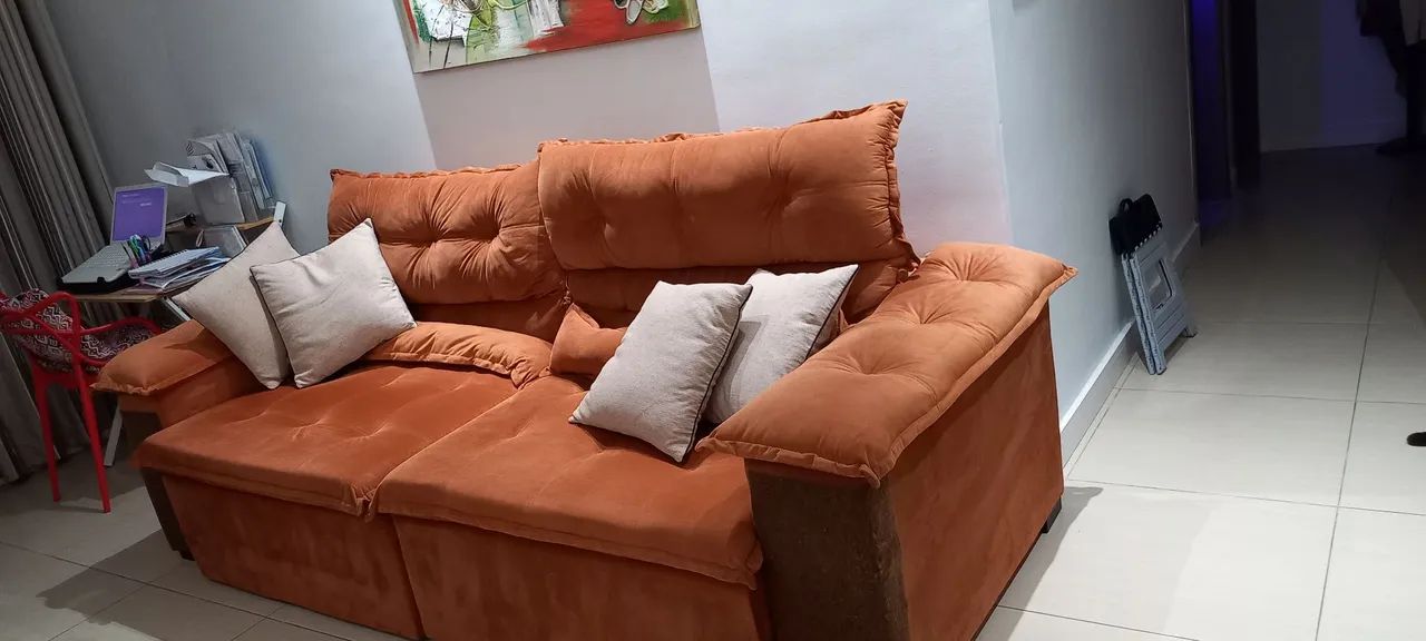 Sofa retrátil 2,50m semi novo - Foto 3