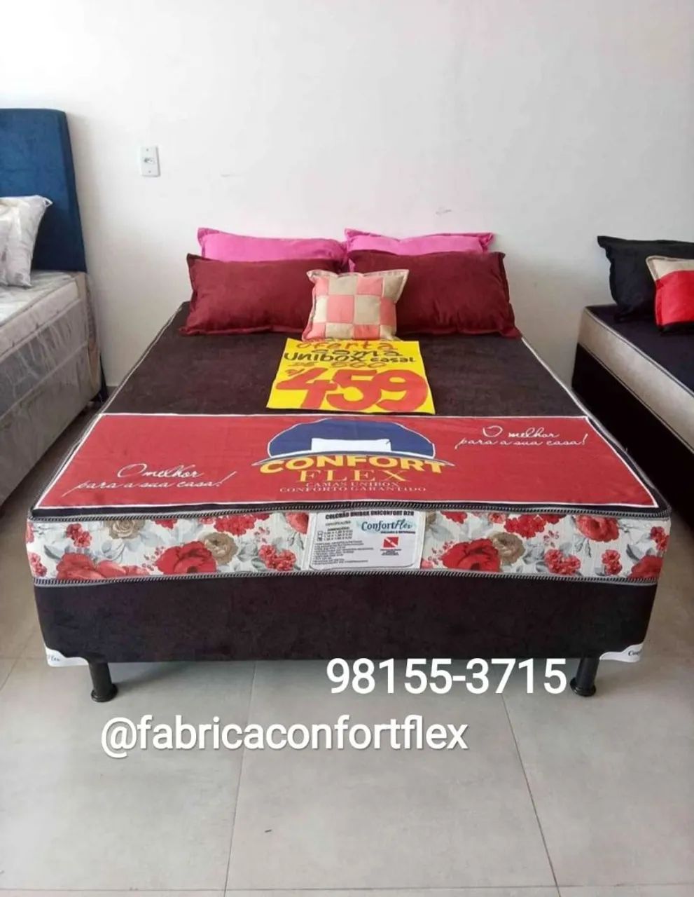 Cama casal unibox Colchão de espuma. Oferta 